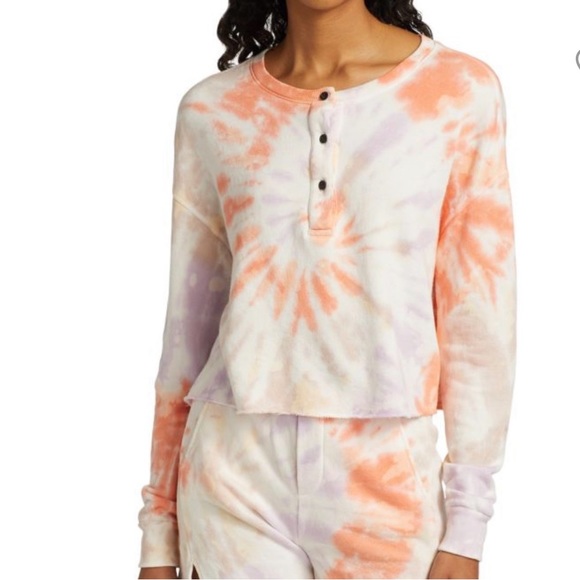 N.Philanthropy Harleen cropped tie-dye sweatshirt Size Medium NWT - Picture 4 of 17
